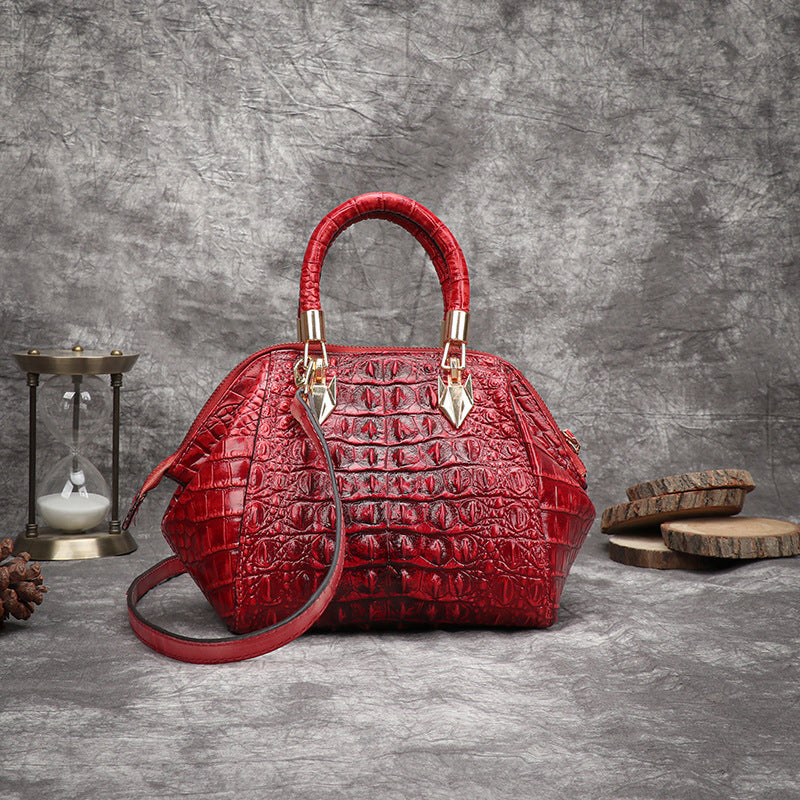 Retro Leather Shoulder Bag, Multi-functional Large-capacity Women's Color Bag