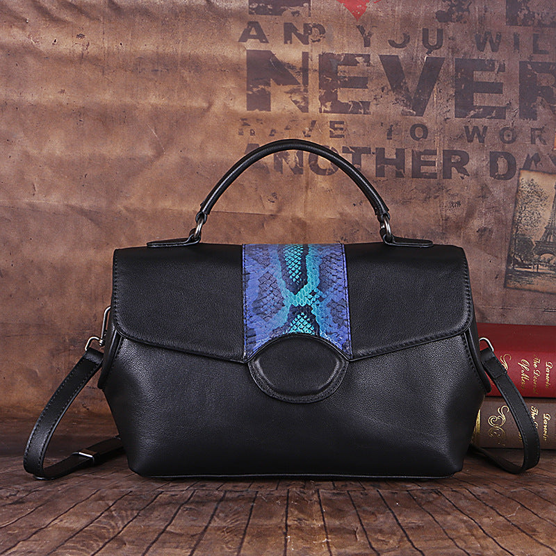 Women's Retro Embossed Leather Handheld Crossbody Bag