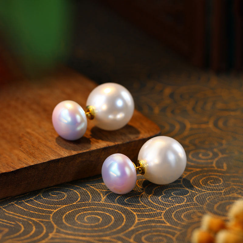 925 Silver Pearl Stud Earrings for Women