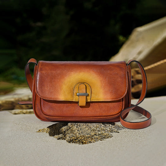 First layer cowhide large capacity women's shoulder bag