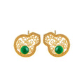 Gourd Fulu Hollow Filament Emerald Earrings - Fashionable and Versatile