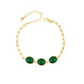 Gold-plated Imitation Hetian Jasper Hollow Bracelet, All-match