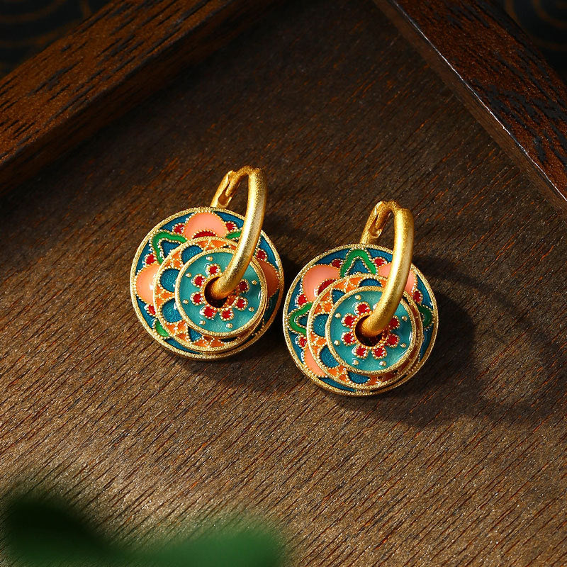Multi-Wearing Enamel Oil Ear Buckle Women's Retro Summer Earrings