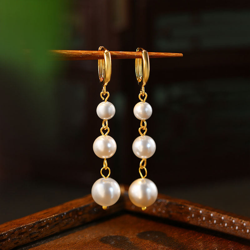 South Korea Dongdaemun Pearl Earrings - Fashionable & All-match
