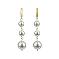 Shijia Pearl Light Luxury High Sense Beads Long Tassel Earrings