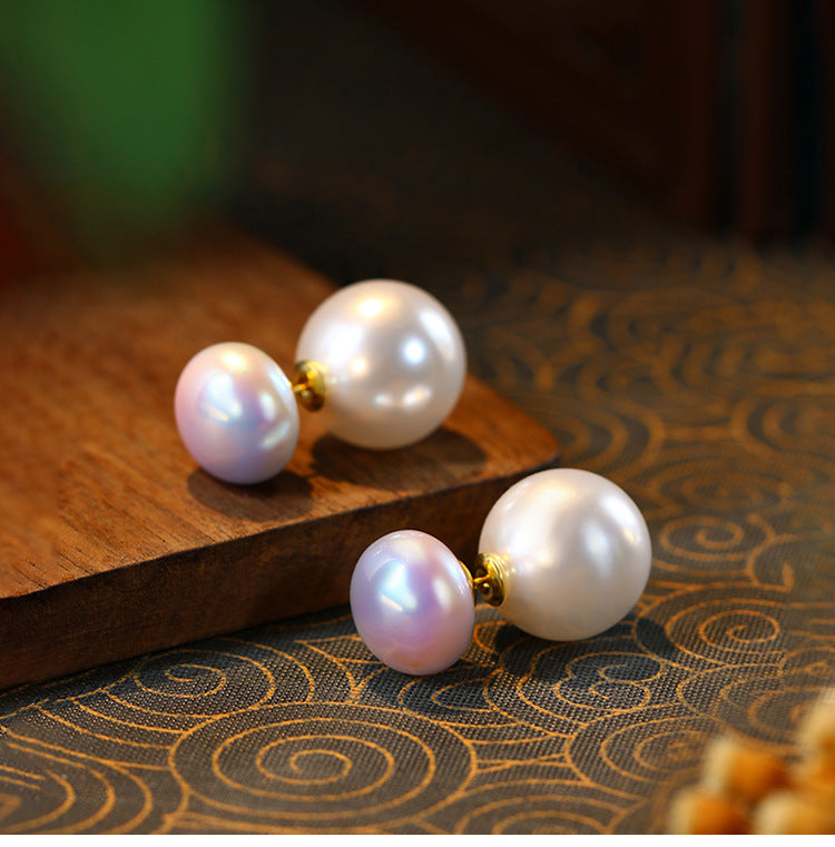925 Silver Pearl Stud Earrings for Women