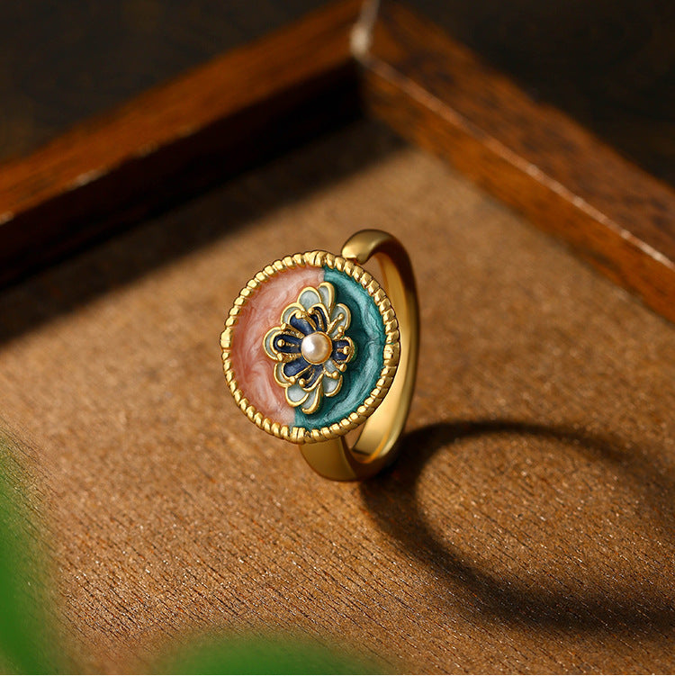 Middle ancient vintage retro niche index finger ring, simple Joker jewelry