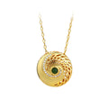 Niche Design Light Luxury Simulated Jade Pendant Necklace with Transfer Beads for Women