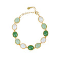 Imitation Hetian Jade Bracelet for Women - Light Luxury, Creative Design, Colorful Multi-Treasure