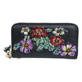 Vintage Genuine Leather Women's Wallet, Large Capacity, Multi Card, Embossed, Handmade, Zipper Bag