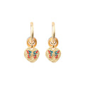 Enamel Oil Butterfly Earrings - High-end, All-match, Elegant