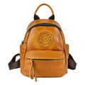 Vintage Genuine Leather Women's Multi-purpose Embossed Backpack