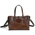 Leather Women's Crossbody Handheld Bag, Retro Lazy Style, Multifunctional