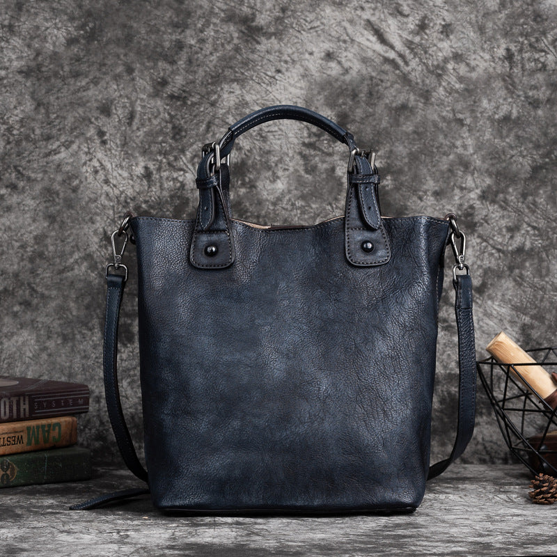 Vegetable Tanned Leather Vintage Multifunctional Shoulder Bag
