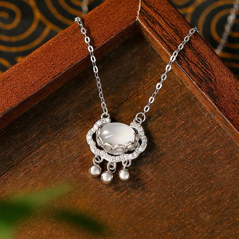 Antique Transfer Longlife Lock Necklace for Women