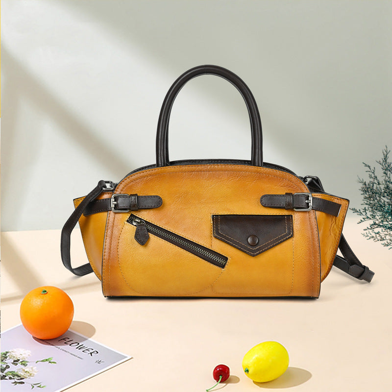 Retro Handmade Cowhide Leather Women's Bag