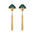 Ancient Horse-faced Skirt Accessories Tassel Fan Earrings