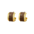 Maillard Style Brown Oil Drop Retro Hong Kong Style Ear Buckle Earrings