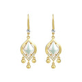 French Style Retro Oval Baroque Pearl Earrings Mori Style for Women