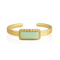 Gold-plated Inlay Imitation Hetian Jade Filigree Bracelet - National Tide Ancient Style