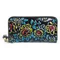 Genuine Leather Women's Wallet, Large Capacity, Multi Card, Embossed Handmade, Colorful Zipper Bag