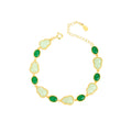Imitation Jade Fulu Gourd Bracelet Electroplated Gold Color Niche Ins Sense Bracelet for Friends