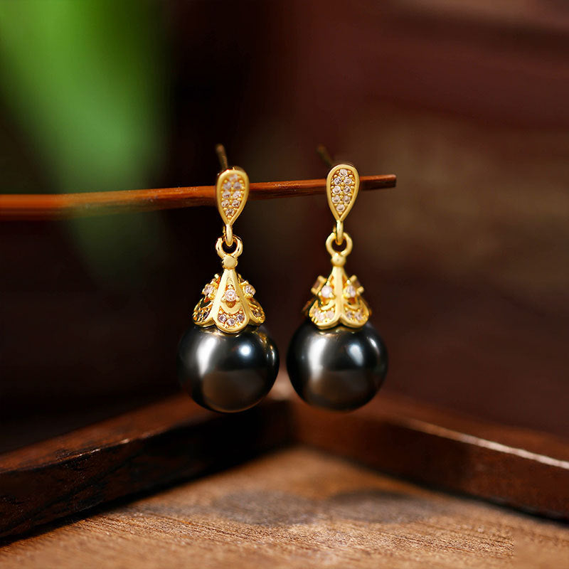 Light Luxury Crystal Pearl Ear Studs, Niche Design, Fashion Elegant, All-match