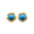 Vintage Silver Needle Artificial Turquoise Earrings Wholesale