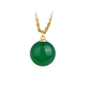 Natural Green Chalcedony Passepartout Transfer Beads Clavicle Chain