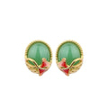 925 Silver Needle Apricot Leaf Earrings for Women - Ins Niche Design, High - end
