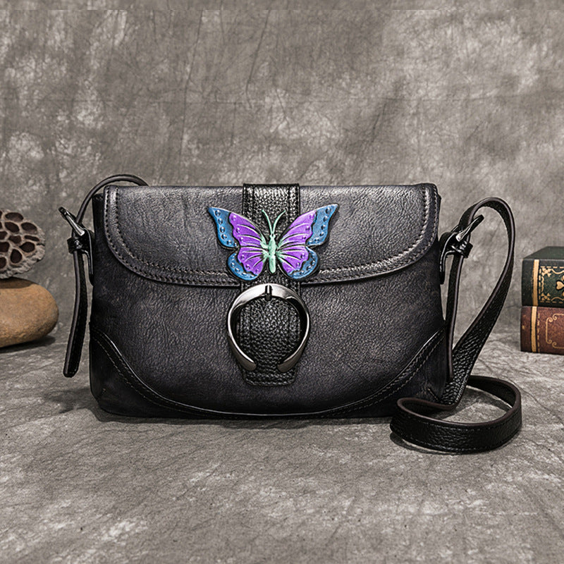 Cargo First Layer Cowhide Vegetable Tanned Leather Women's Shoulder Bag