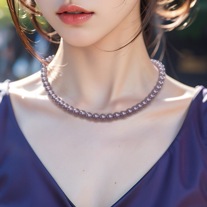 Shijia Pearl Necklace, French Style Clavicle Chain, Retro Niche Design