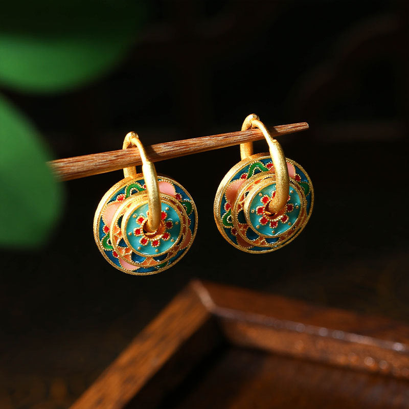 Multi-Wearing Enamel Oil Ear Buckle Women's Retro Summer Earrings