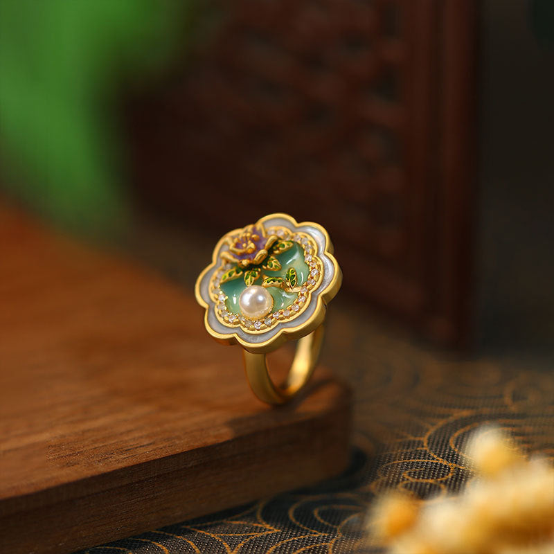 Monet Garden Niche Women's Adjustable Ring