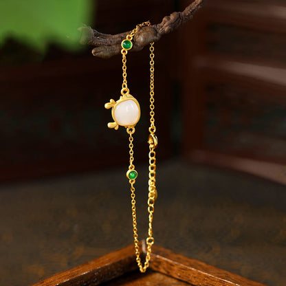 Yulong Nafu Female Cute Dragon Imitation Hetian Jade Bracelet Accessories Gift