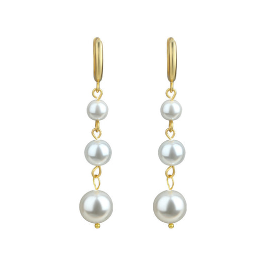 South Korea Dongdaemun Pearl Earrings - Fashionable & All-match