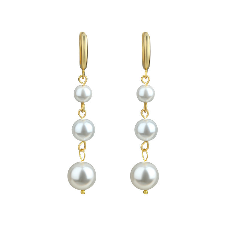 South Korea Dongdaemun Pearl Earrings - Fashionable & All-match