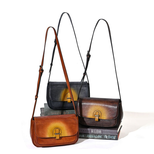 First layer cowhide large capacity women's shoulder bag