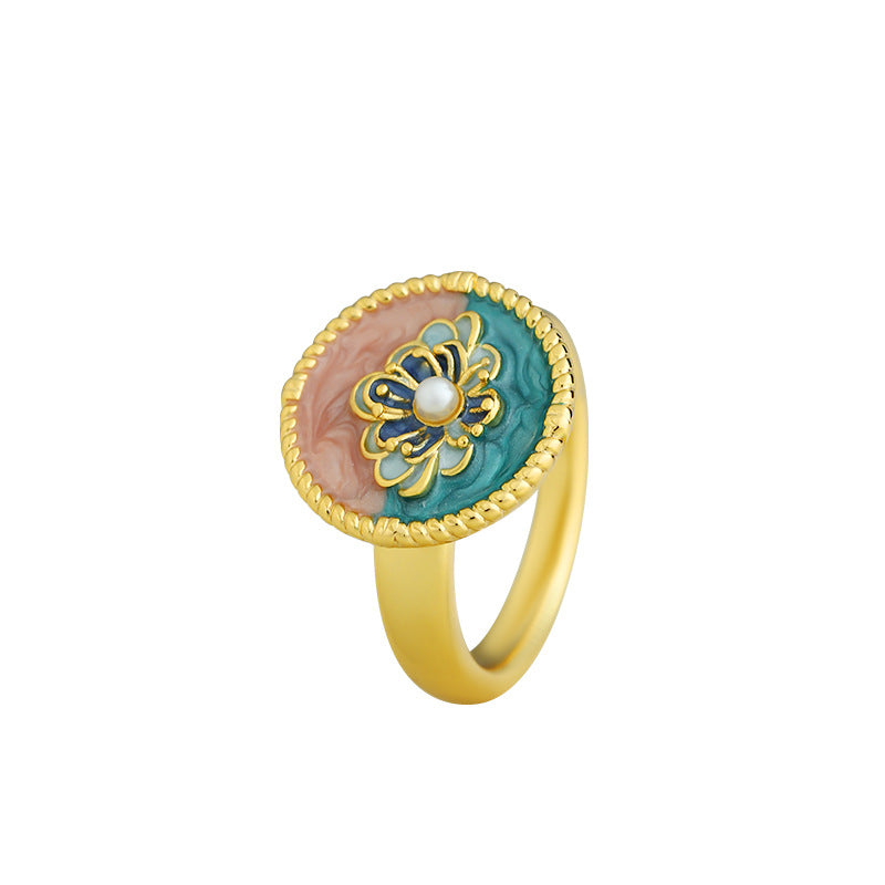 Middle ancient vintage retro niche index finger ring, simple Joker jewelry