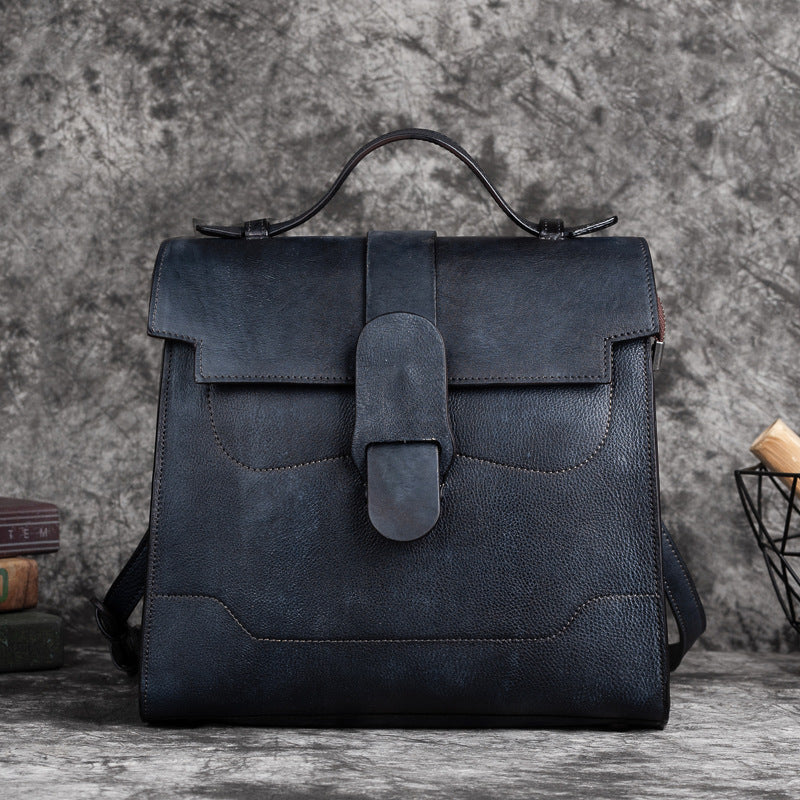 Tiktok Popular First Layer Cowhide Retro Women's Shoulder Crossbody Bag