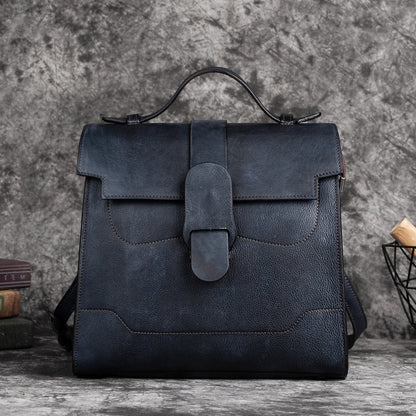 Tiktok Popular First Layer Cowhide Retro Women's Shoulder Crossbody Bag