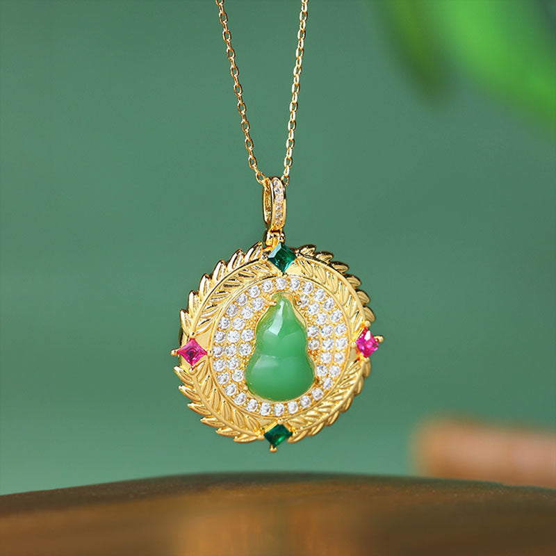 Imitation Jade Gourd Fulu Women's Collarbone Necklace