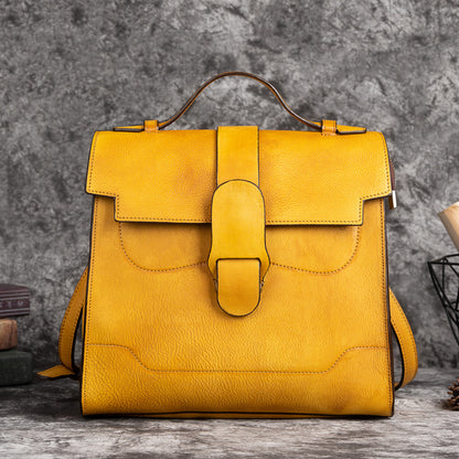 Tiktok Popular First Layer Cowhide Retro Women's Shoulder Crossbody Bag