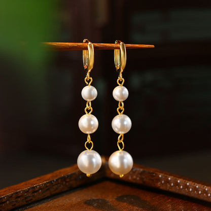 South Korea Dongdaemun Pearl Earrings - Fashionable & All-match