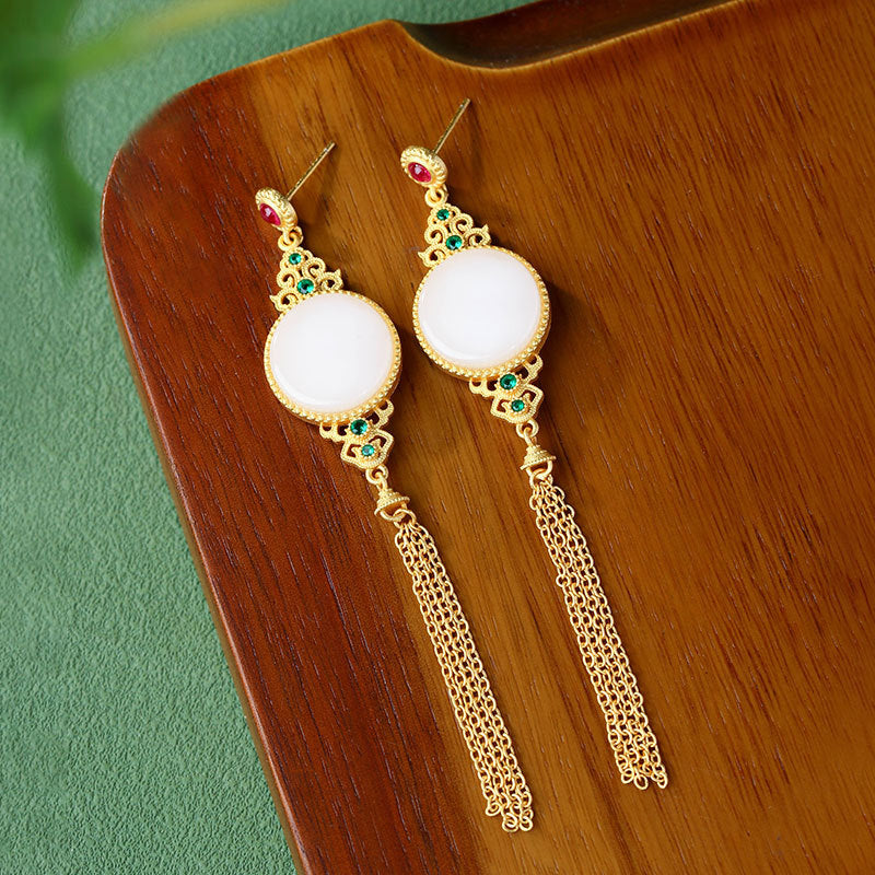 925 Silver Tassel Flower Earrings Wholesale