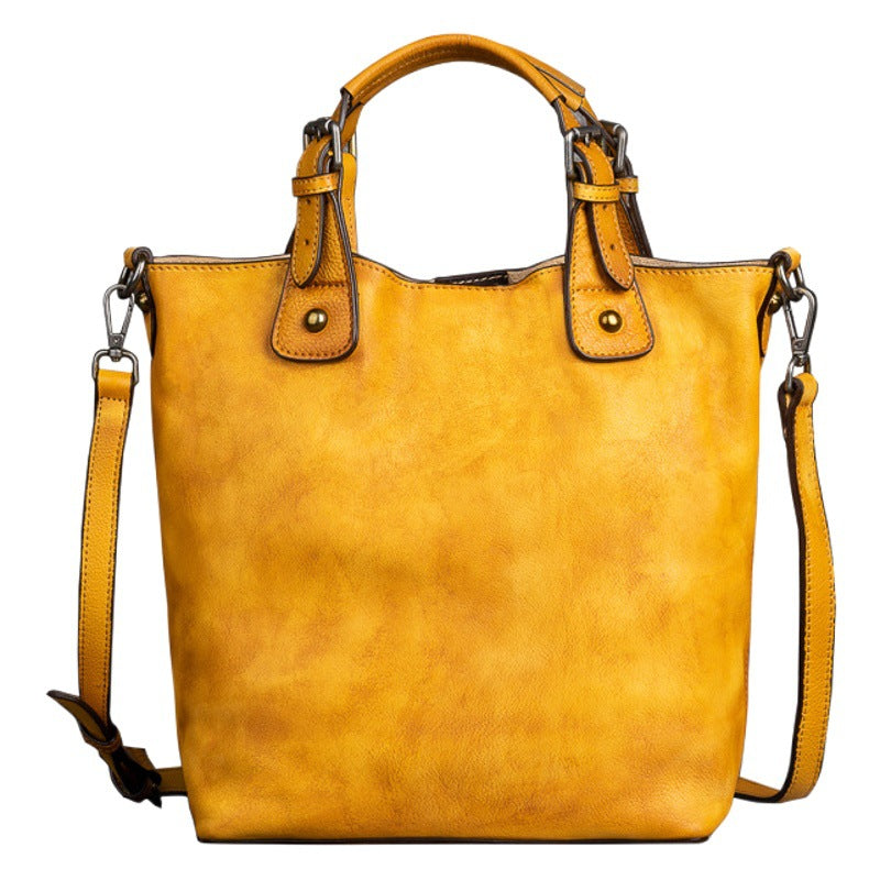 Vegetable Tanned Leather Vintage Multifunctional Shoulder Bag