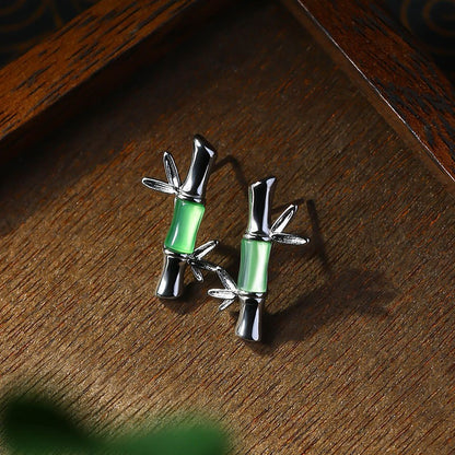 Enamel Cloisonne Niche Design Ins Light Luxury Silver Needle Earrings for Women