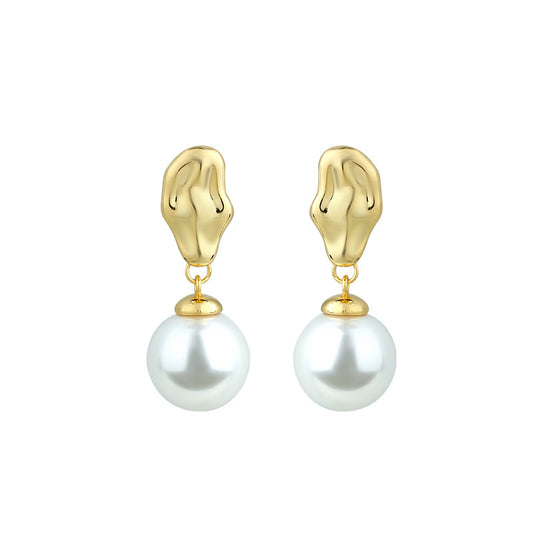 Women's Pearl Irregular Geometric Earrings