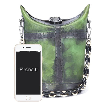 Retro Hand-painted Women's Single Shoulder Bag with Large Capacity