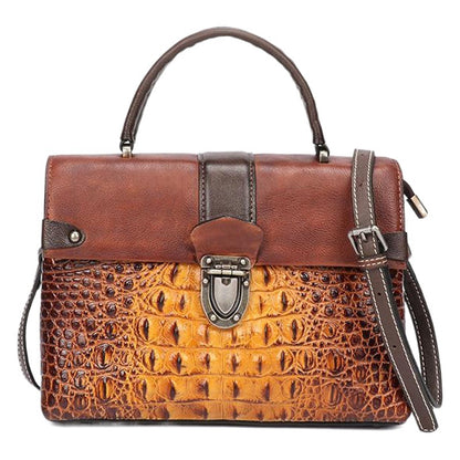 First layer cowhide embossed hand-polished multi-purpose vegetable tanned leather bag